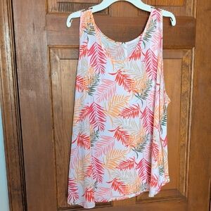 Loft Outlet Tropical Leaf Print Tank Top XL